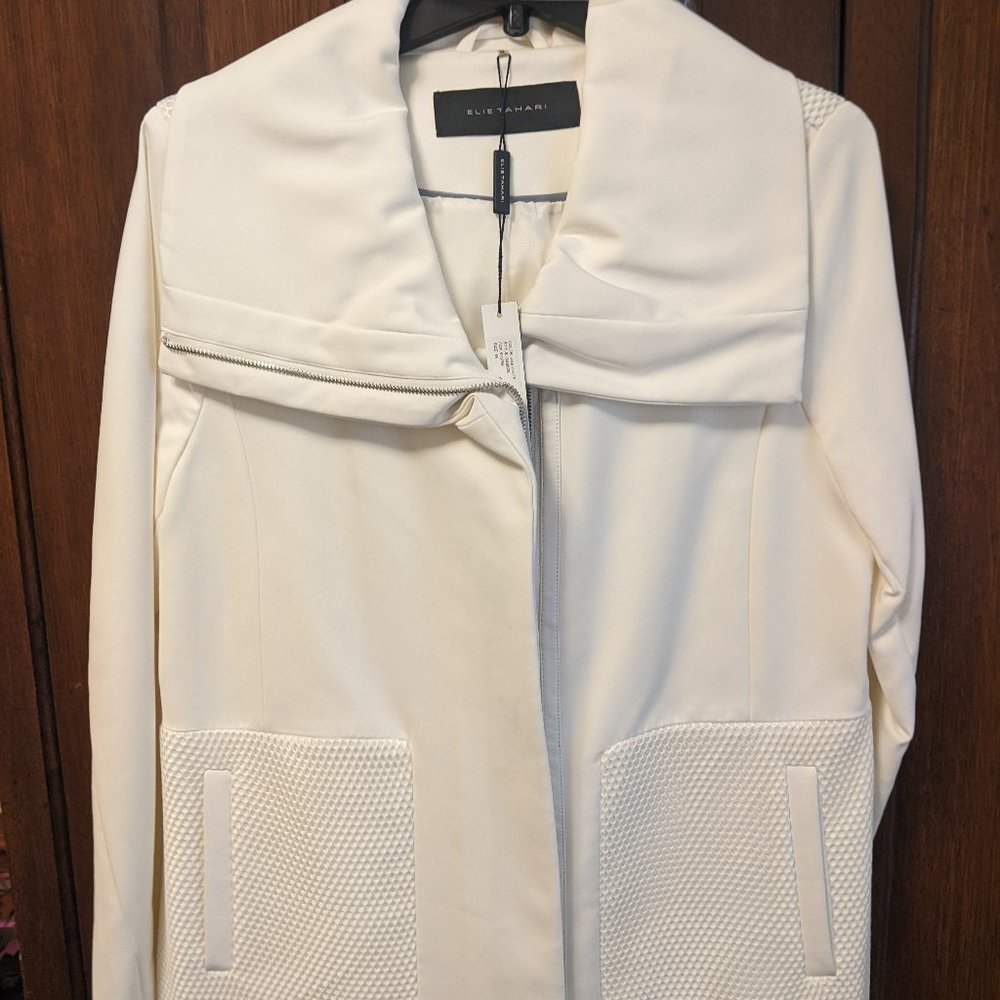 Elle Tahari white jacket